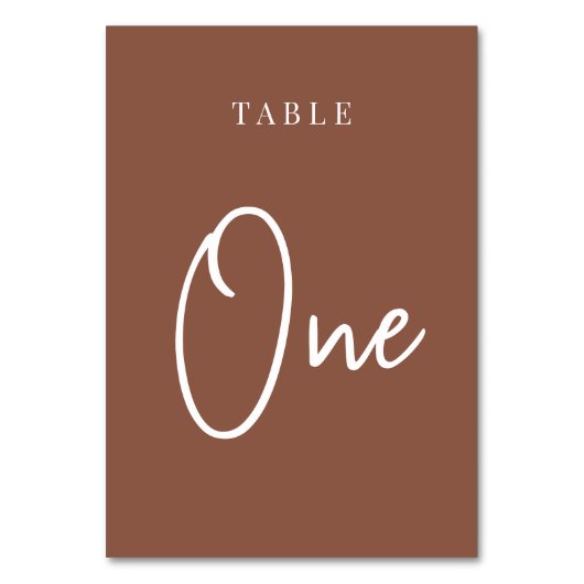 Rust hand Scripted Lijst ONE Kaart (Achterkant)