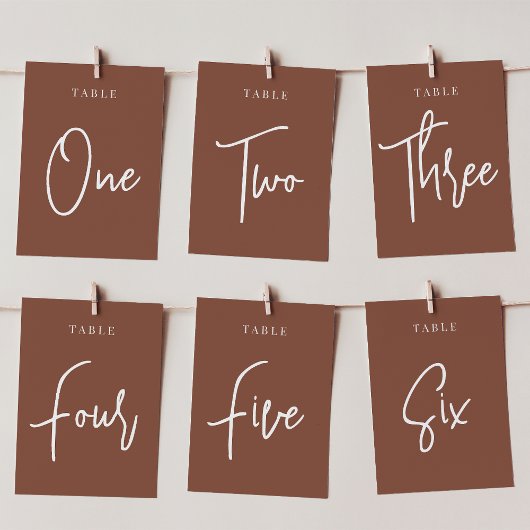 Rust Hand Scripted Tabel TWO Kaart