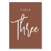 Rust hand Scripted Table DREE Kaart (Achterkant)