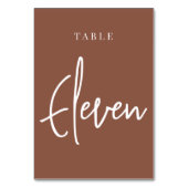 Rust Hand Scripted Table ELEVEN Kaart (Voorkant)