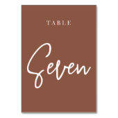 Rust Hand Scripted Table SEVEN Kaart (Achterkant)