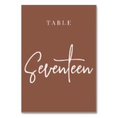 Rust Hand Scripted Table SEVENTEEN Kaart (Voorkant)