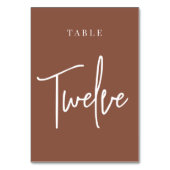 Rust Hand Scripted Table TWELVE Kaart (Voorkant)