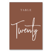 Rust Hand Scripted Table TWENTY Kaart (Achterkant)