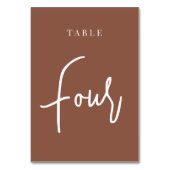 Rust Hand Scripted Table VIR Kaart (Voorkant)