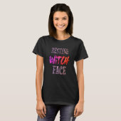 Rust heks gezicht kostuum Halloween Meme T-shirt (Voorkant volledig)