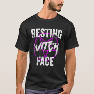 Rust heks gezicht occulte wiccan heidense gotische t-shirt