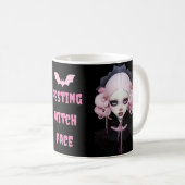 Rust heks gezicht pastel Gothic vampier halloween Koffiemok (Voorkant rechts)