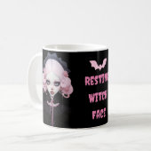 Rust heks gezicht pastel Gothic vampier halloween Koffiemok (Voorkant links)