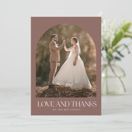 Rust Herfst Foto Liefde Bedankt bruiloft Dank u ka (Staand voorkant)