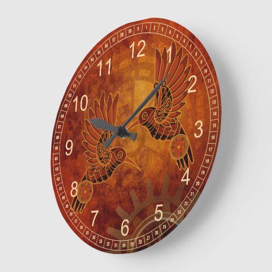 Rust Hummingvogels Steampunk Wall klok (Hoek)