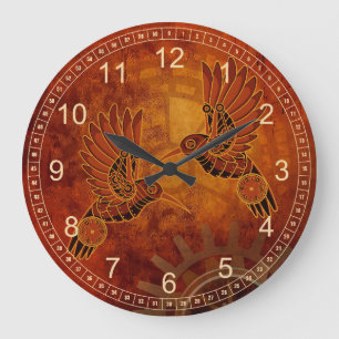 Rust Hummingvogels Steampunk Wall klok