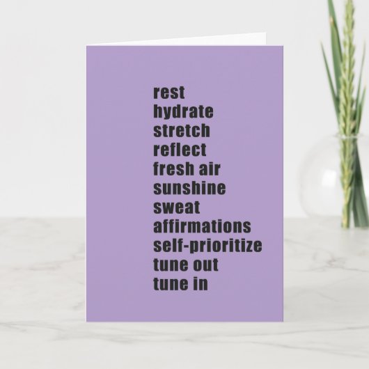 Rust Hydrate Stretch Reflect Zonneschijn Zweet Bedankkaart (Voorkant)