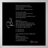 Rust in de armen van God Love Poem poster muurkuns