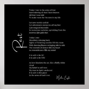 Rust in de armen van God Love Poem poster muurkuns