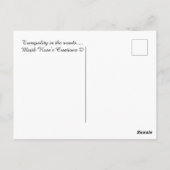 Rust in de bossen...... briefkaart (Achterkant)