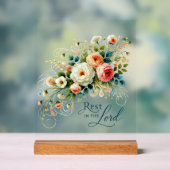 Rust in de Heer Bloemen Acryl Bord (Neutraal)