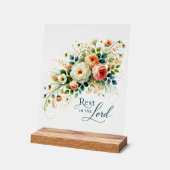 Rust in de Heer Bloemen Acryl Bord (Hoek)