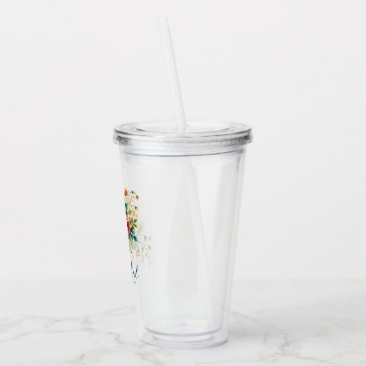 Rust in de Heer Bloemen Acryl Drinkbeker (Links)