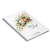 Rust in de Heer bloemen gepersonaliseerd Notitieboek (Rechterzijde)