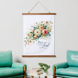 Rust in de Heer Bloemen Hangend Wandkleed