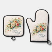 Rust in de Heer Bloemen Ovenwant & Pannenlap Set (Voorkant)