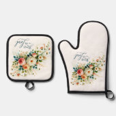 Rust in de Heer Bloemen Ovenwant & Pannenlap Set (Voorkant)