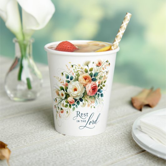 Rust in de Heer Bloemen Papieren Bekers (Insitu)