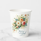 Rust in de Heer Bloemen Papieren Bekers (Voorkant)