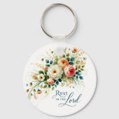 Rust in de Heer Bloemen Sleutelhanger (Voorkant)