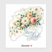 Rust in de Heer Bloemen Sticker (Vel)