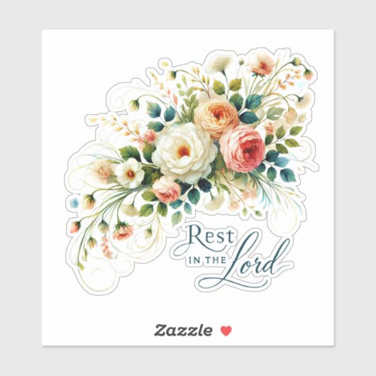 Rust in de Heer Bloemen Sticker (Vel)