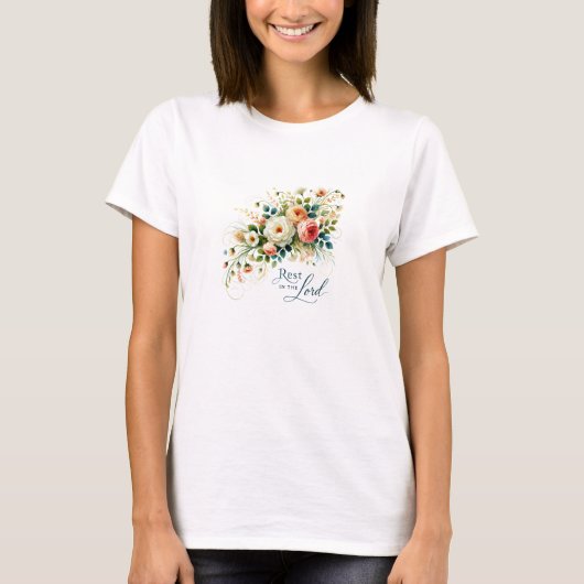 Rust in de Heer Bloemen T-shirt (Voorkant)