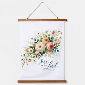 Rust in de Heer bloemrijk Hangend Wandkleed (Voorkant)