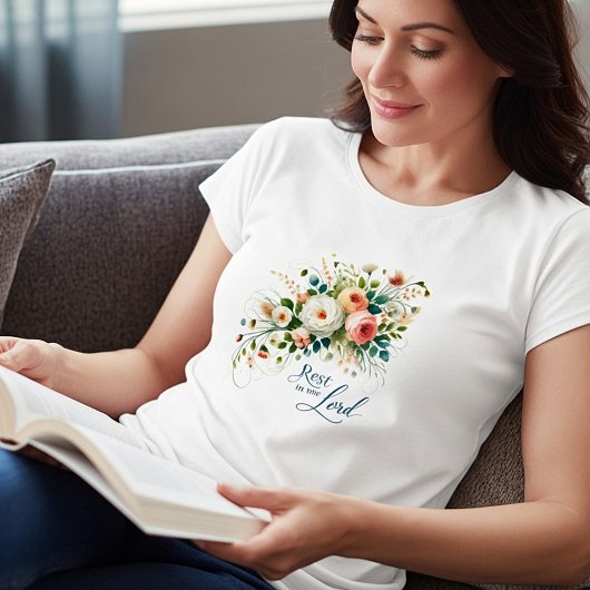 Rust in de Heer bloemrijk T-shirt