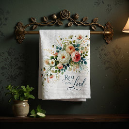 Rust in de Heer bloemrijk Theedoek