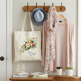 Rust in de Heer bloemrijk Tote Bag