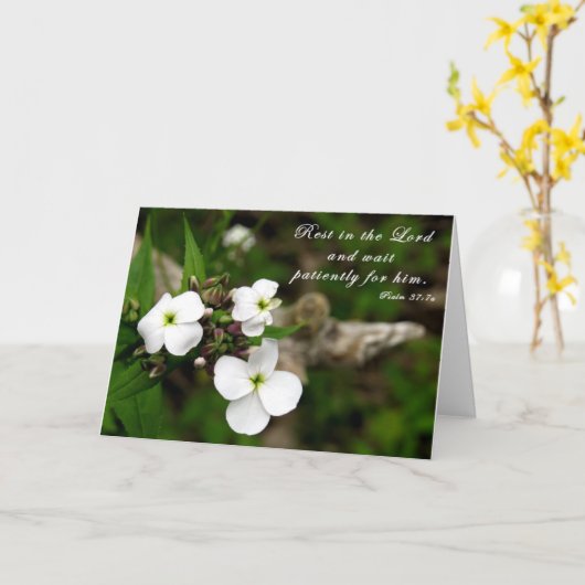 "Rust in de Here" - Kaart van de Schrift (Gele Bloem)