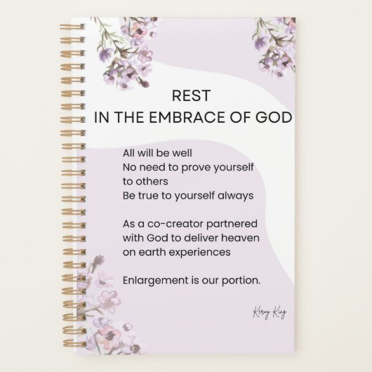 Rust in de omhelzing van Gods gedicht Planner (Voorkant)