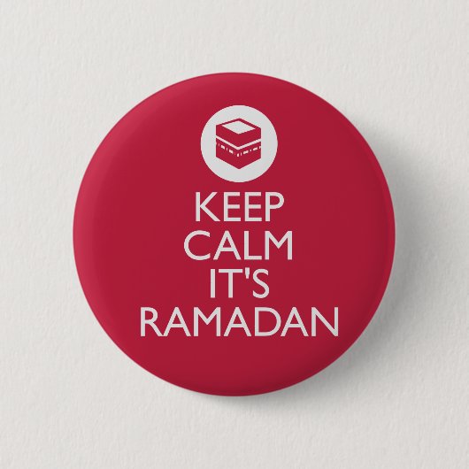 rust in de ramadan ronde button 5,7 cm (Voorkant)
