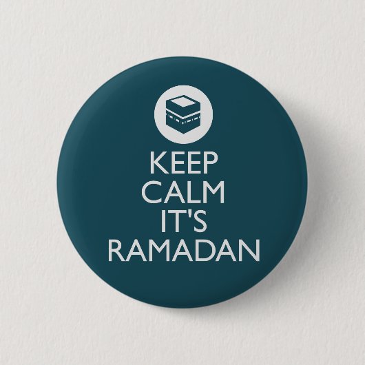rust in de ramadan ronde button 5,7 cm (Voorkant)