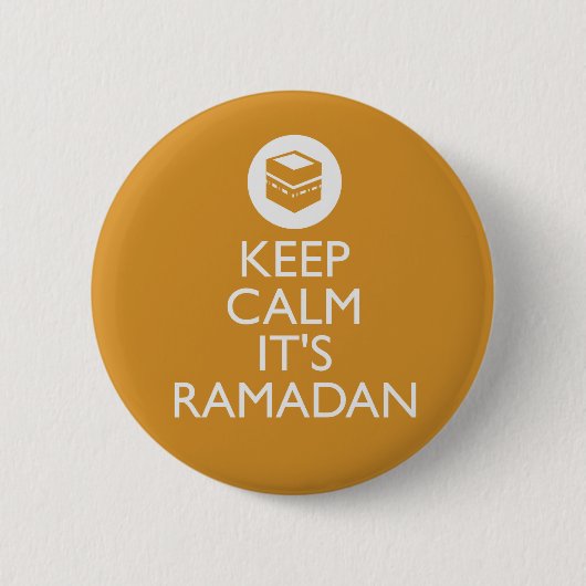 rust in de ramadan ronde button 5,7 cm (Voorkant)