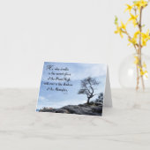 Rust in de schaduw van de Almachtige - Schriftgede Kaart (Gele Bloem)