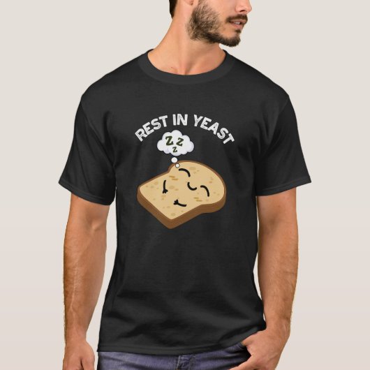 Rust in gist Grappig brood puns donker BG T-shirt (Voorkant)