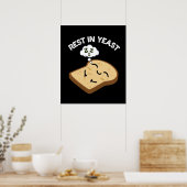Rust In Gist Grappige Brood Puns Donkere Achtergro Poster (Keuken)