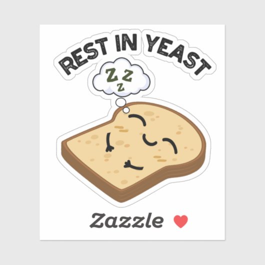 Rust in gist Grappige broodpuns Sticker (Vel)