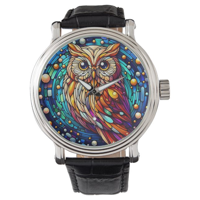 Rust in glazen bank en bloemen op vlekken horloge (Voorkant)