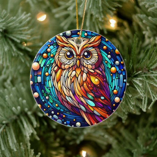 Rust in glazen bank en bloemen op vlekken keramisch ornament (Boom)