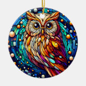 Rust in glazen bank en bloemen op vlekken keramisch ornament (Voorkant)