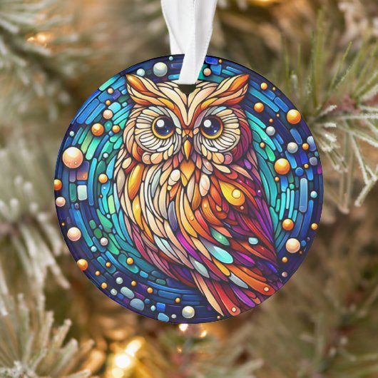 Rust in glazen bank en bloemen op vlekken ornament (Boom)